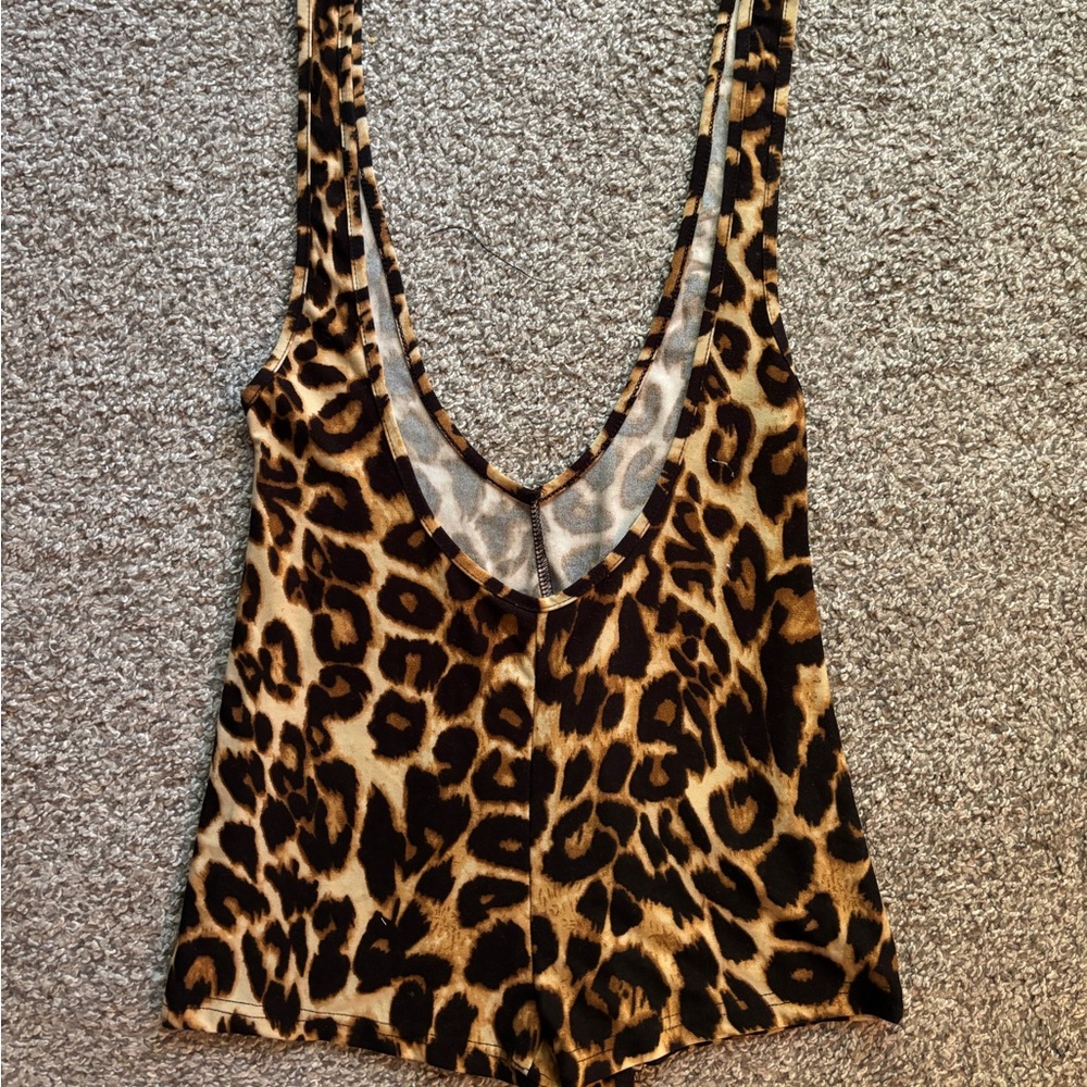 Cheetah print romper